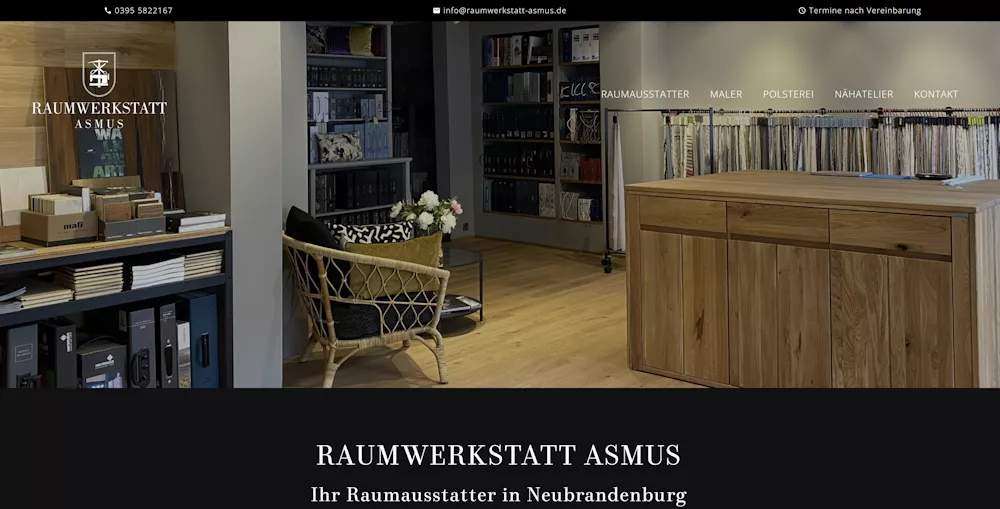 Vorschau der Website Raumwerkstatt Asmus