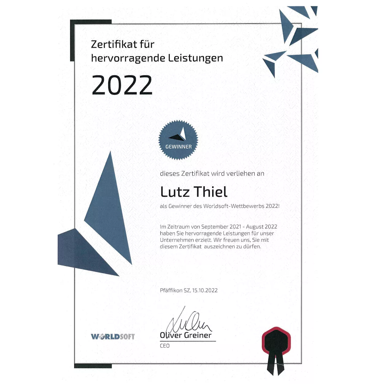 Worldsoft Gewinner Wettbewerb 2022 - Webdesign LT web-solution
