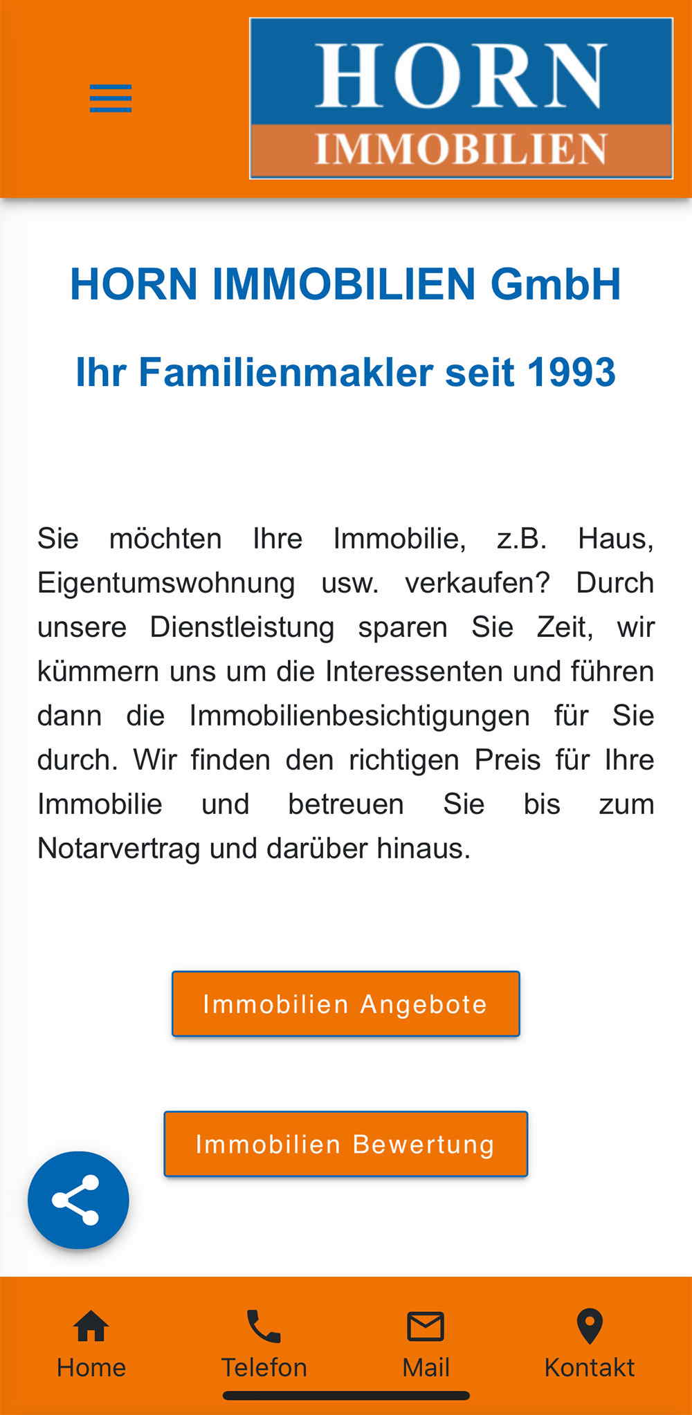App HORN IMMOBILIEN - LT web-solution App HORN IMMOBILIEN - LT web-solution
